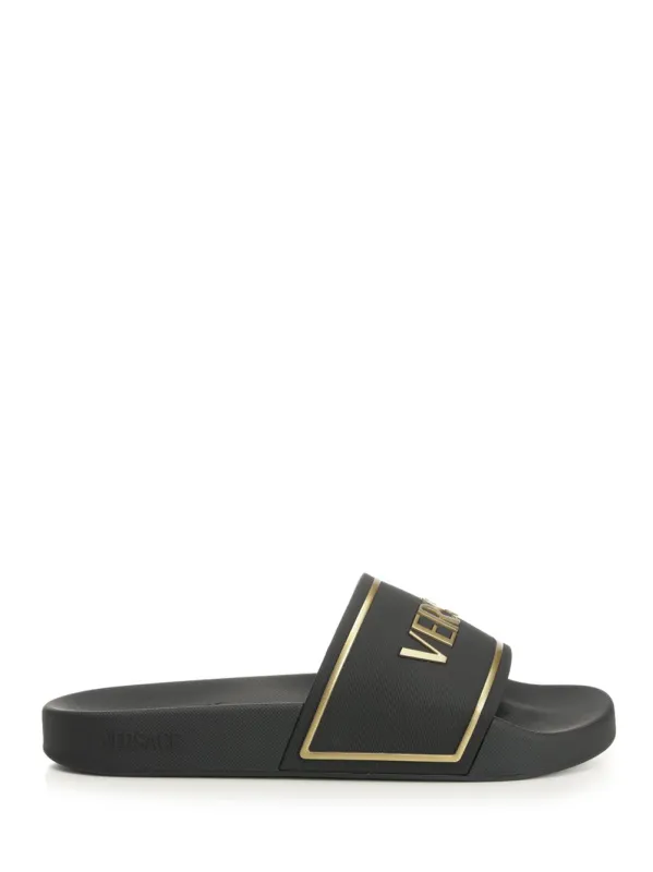 Rubber Slides Scarpe Basse Black sold by Wanan Luxury