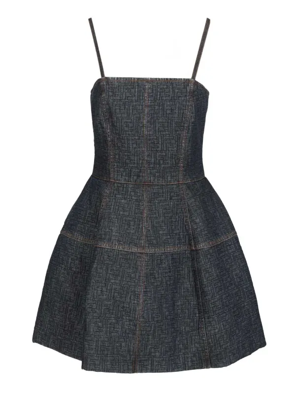 Ff Denim Dress Dresses Violet made by Fendi