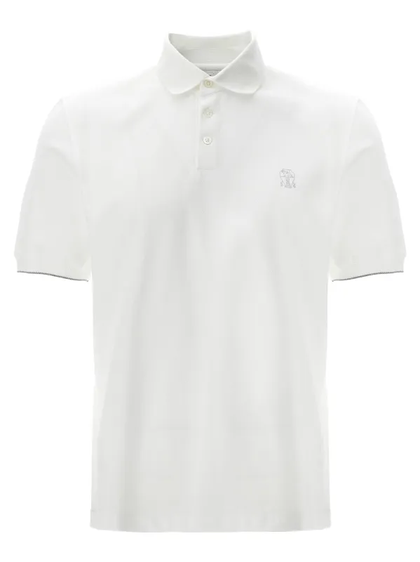 Logo Piqué Shirt Polo White sold by Wanan Luxury