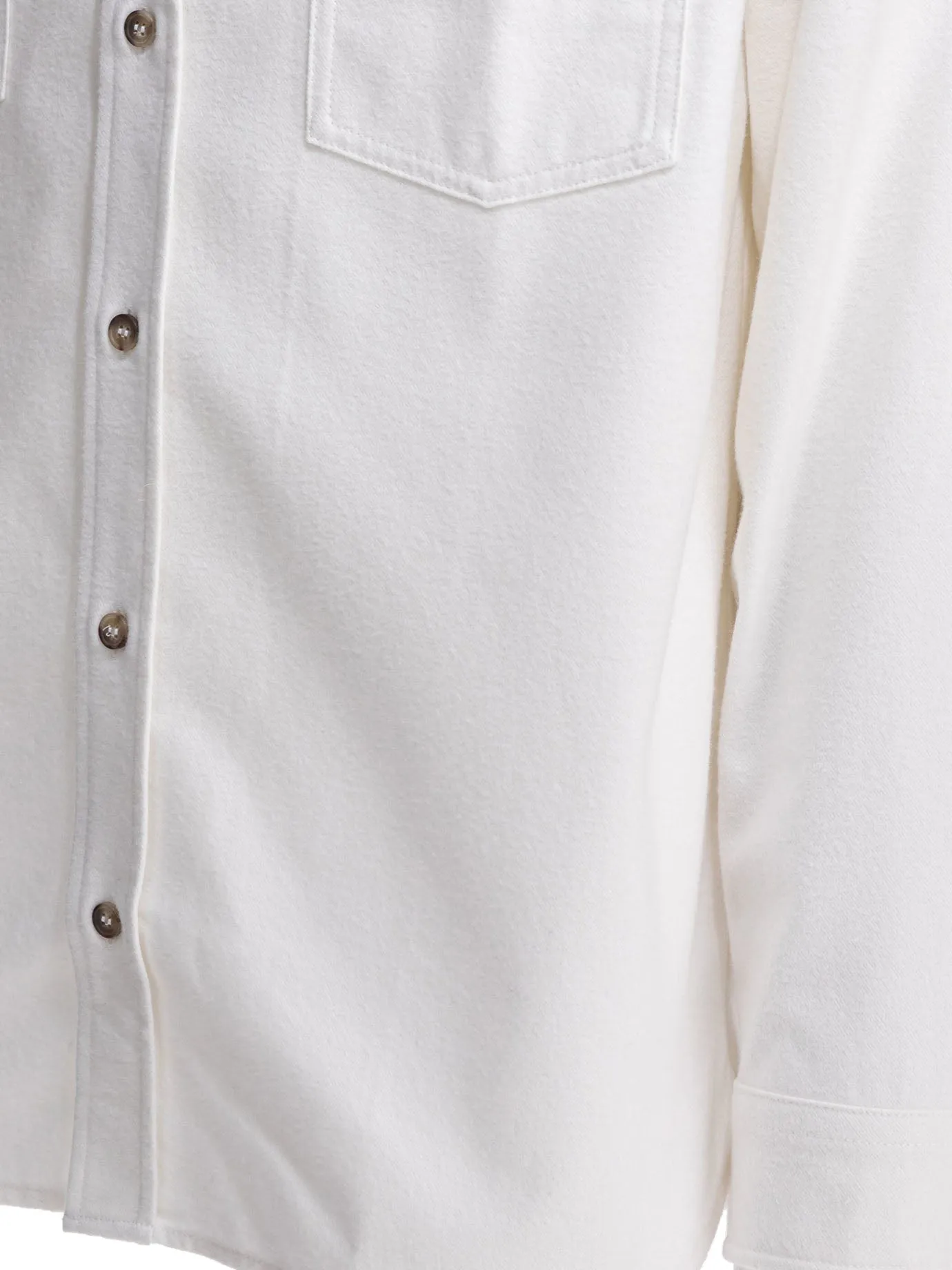 Cotton Overshirt Jacket Jackets And Coats White sold by Wanan Luxury product image thumbnail 4