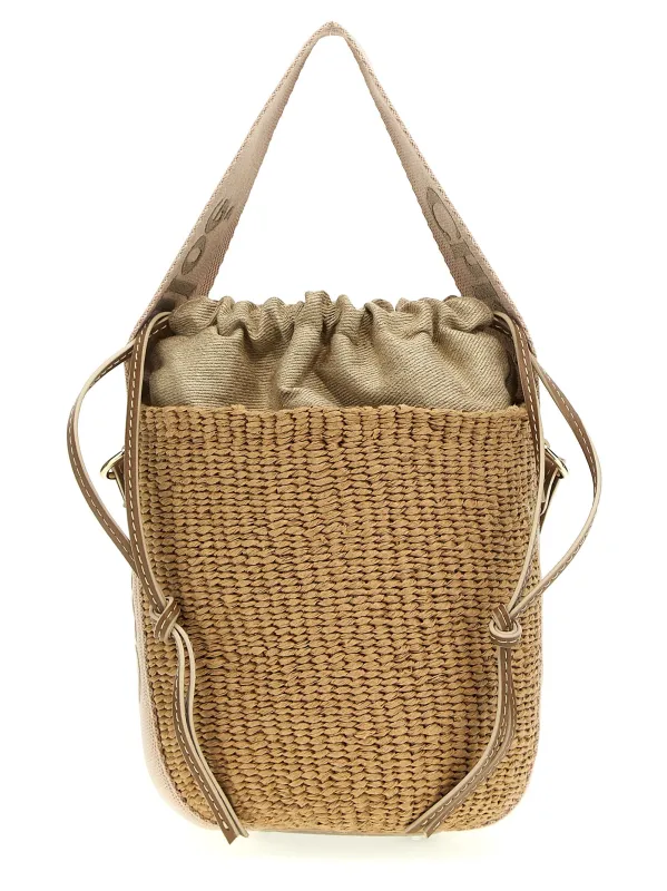 'Woody Small Bucket Bag Crossbody Bags Beige made by Chloe