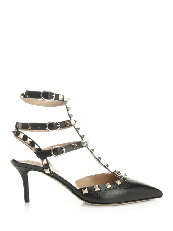 Rockstud With Straps Pumps Black made by Valentino Garavani