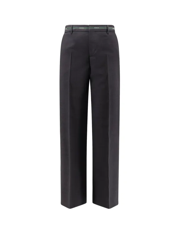 Wool Trousers With Gucci Detail sold by Wanan Luxury