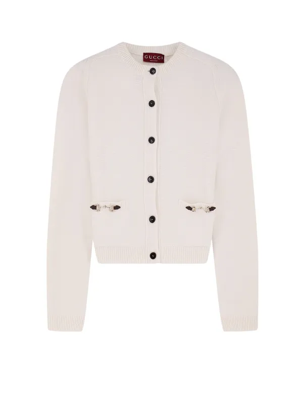 Wool And Cashmere Cardigan With Metal Horsebit sold by Wanan Luxury