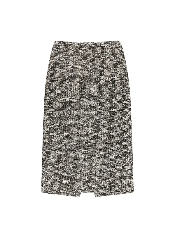 Midi Skirt In Laminated Bouclé Fabric sold by Wanan Luxury