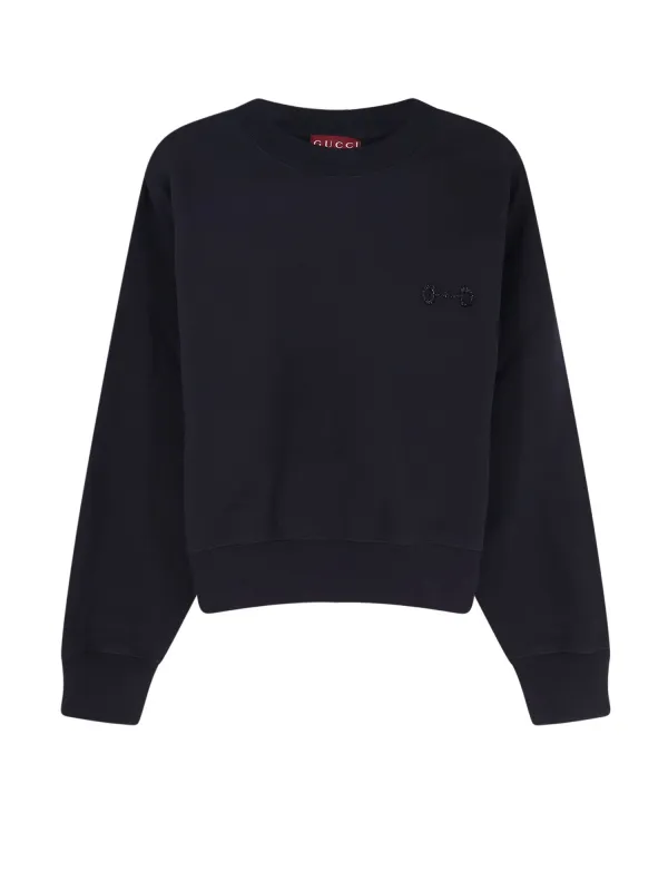 Cotton Sweatshirt With Beaded Horsebit Detail sold by Wanan Luxury