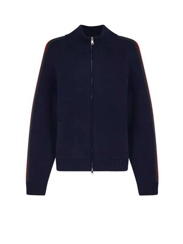 Wool Cardigan With Web Detail sold by Wanan Luxury