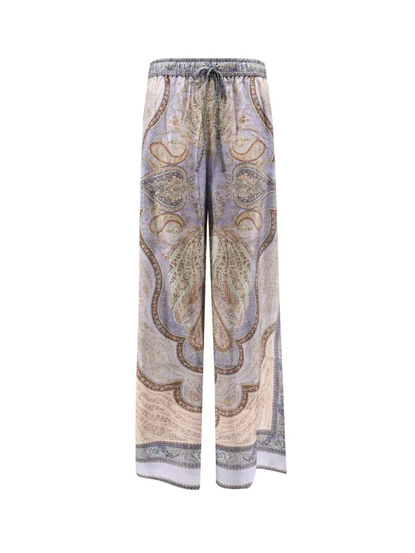 Wanderlust Relaxed Silk Trousers sold by Wanan Luxury