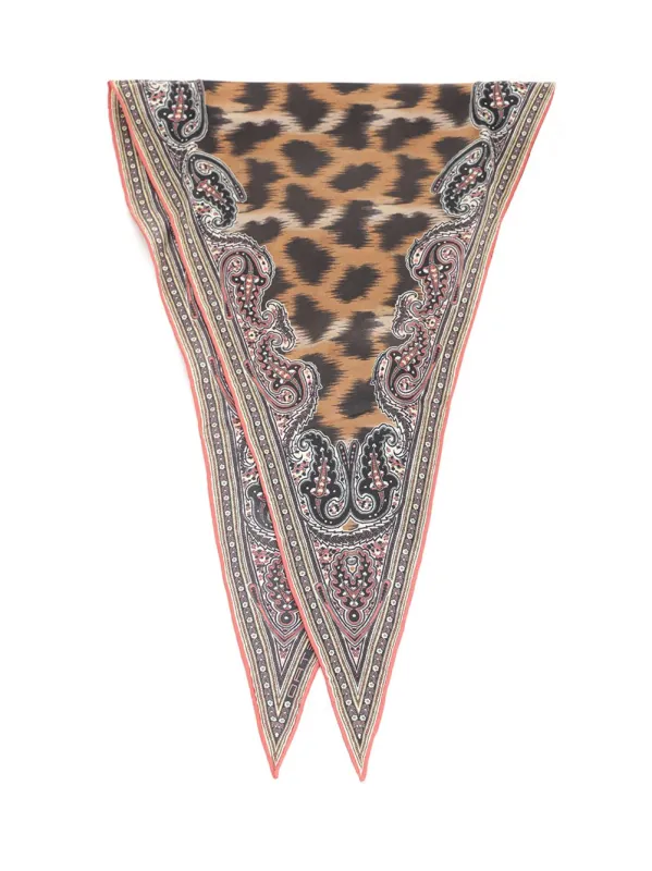Diamond-Shaped Silk Scarf Scarves And Foulards Animalier sold by Wanan Luxury