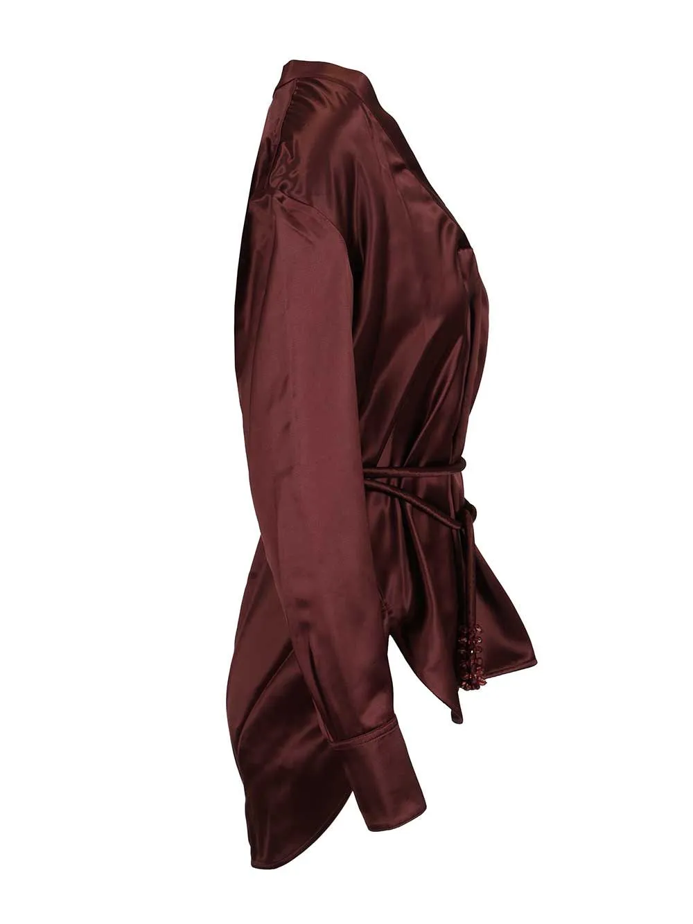 Viscose Top Shirts Bordeaux sold by Wanan Luxury product image thumbnail 3