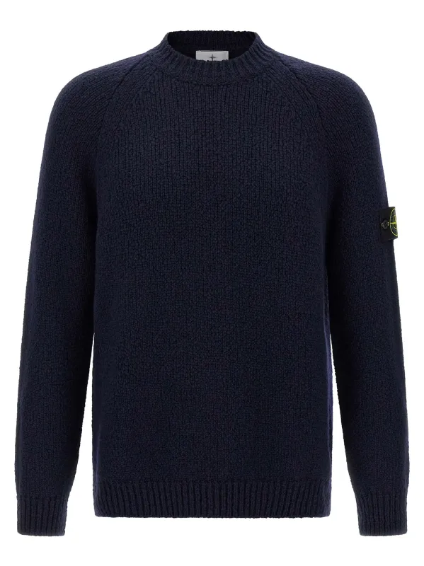Bouclé Sweater Sweaters And Cardigans Blue sold by Wanan Luxury