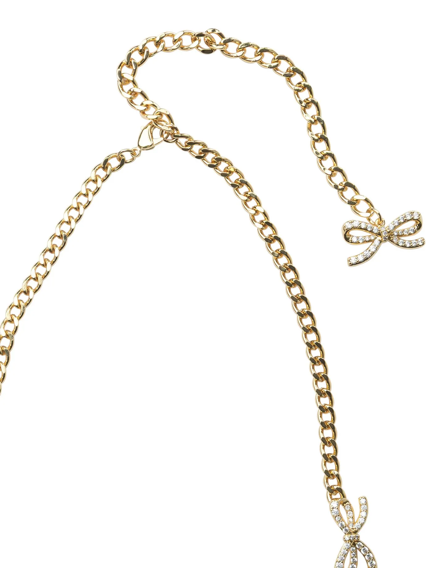 Necklace With Bows With Crystals Jewels Gold sold by Wanan Luxury product image thumbnail 2