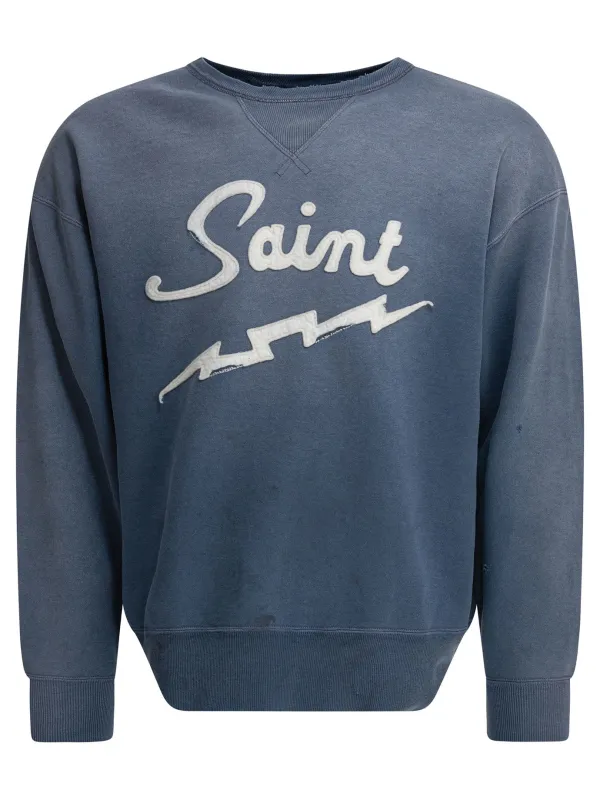 Cotton Crewneck Sweatshirt Sweatshirts Blue sold by Wanan Luxury