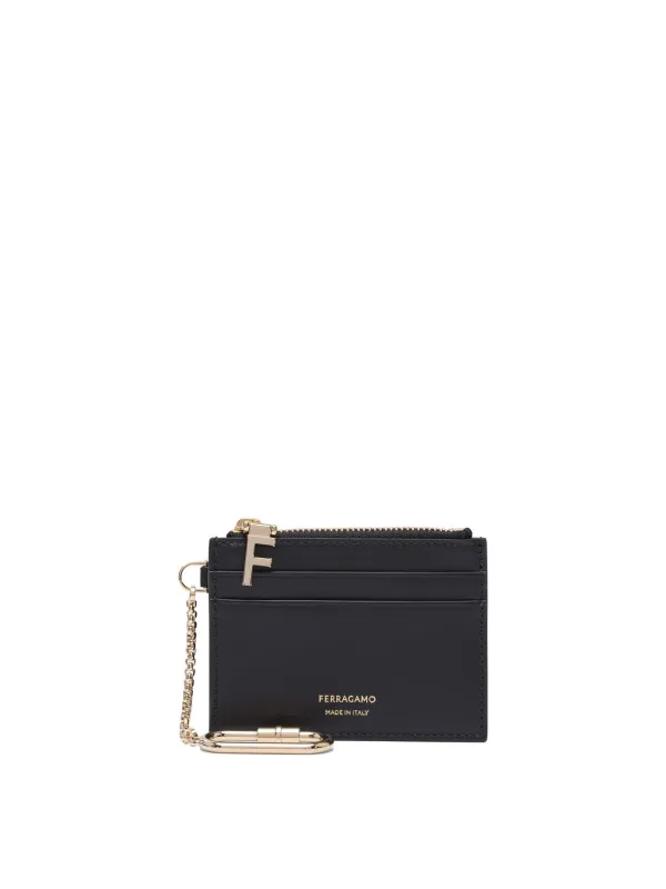 Leather Card Case With Keychain Wallets & Card Holders Black sold by Wanan Luxury