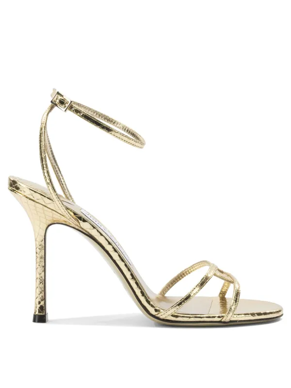 Leo 100mm Sandals Gold sold by Wanan Luxury