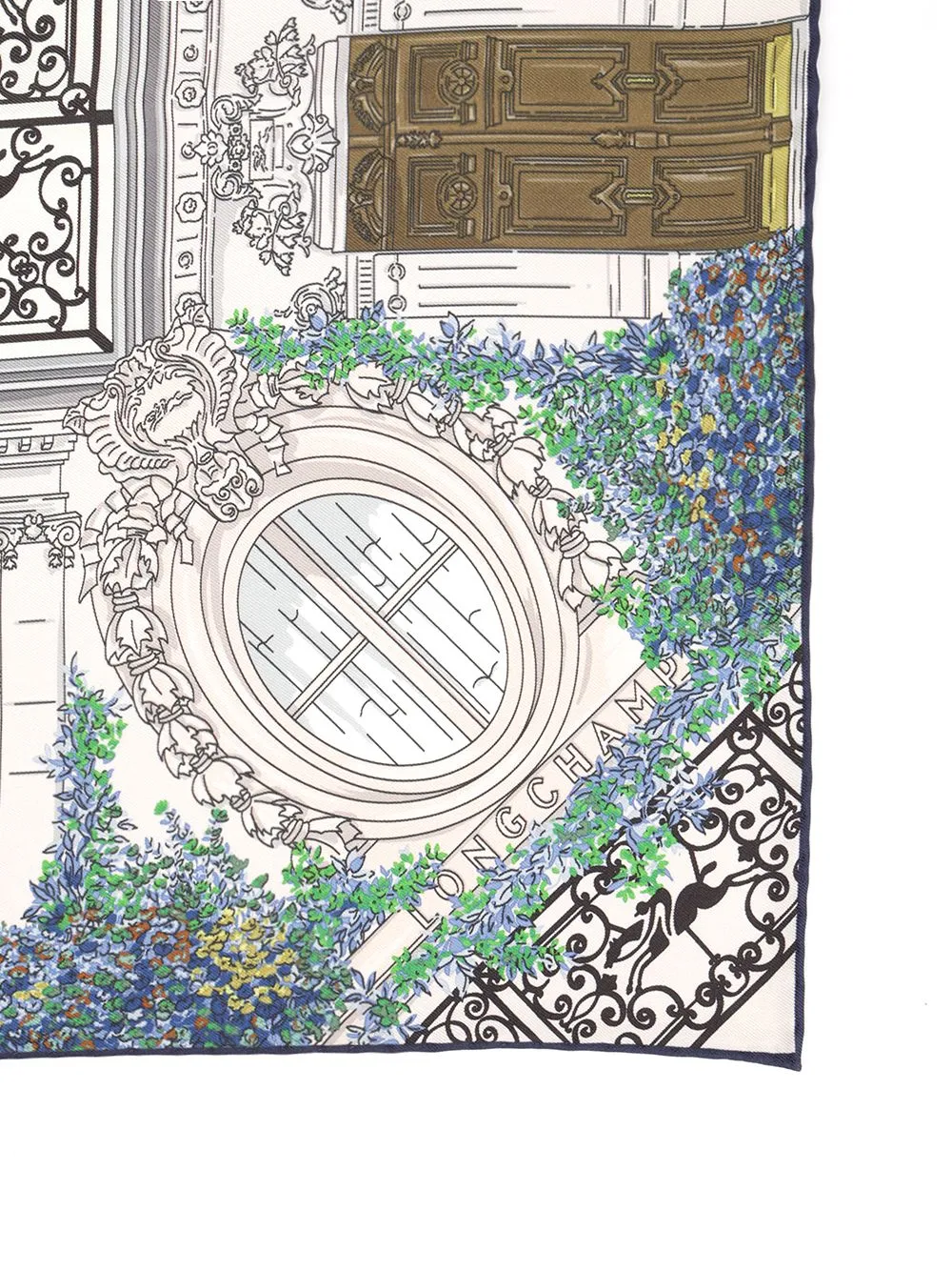 Parisian Garden Scarves And Foulards Blue sold by Wanan Luxury product image thumbnail 2