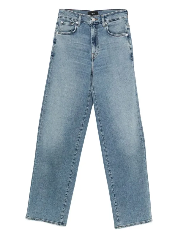 Stovepipe Oceanstone Straight-Leg Jeans made by 7 For All Mankind