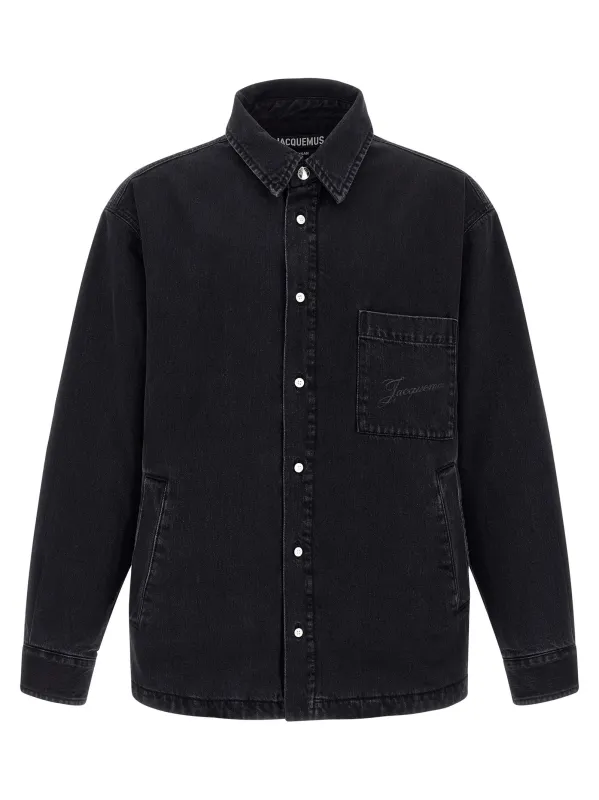 La Chemise Boulanger Shirt And Blouse Black made by Jacquemus