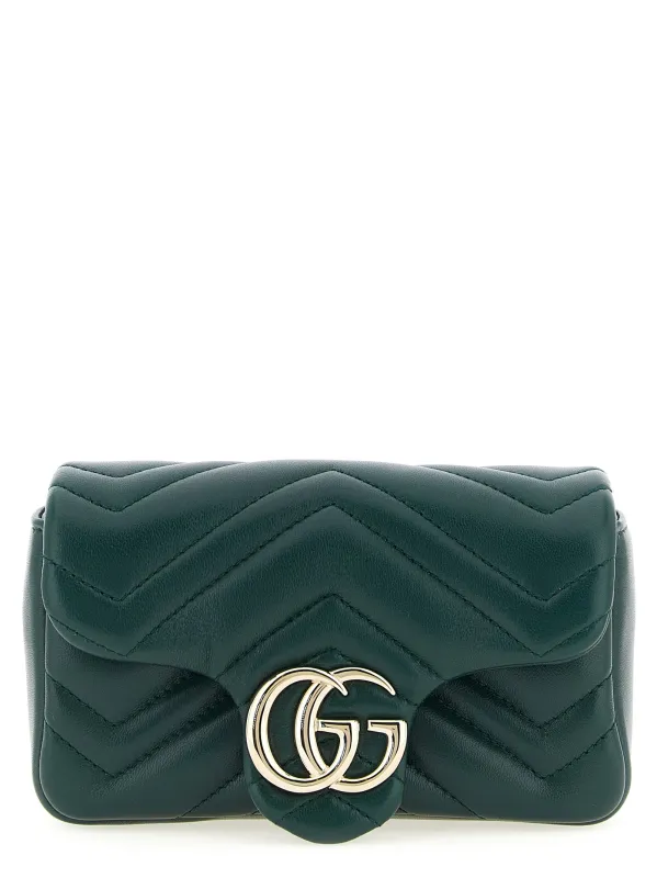 Gg Marmont Shoulder Bags Green sold by Wanan Luxury