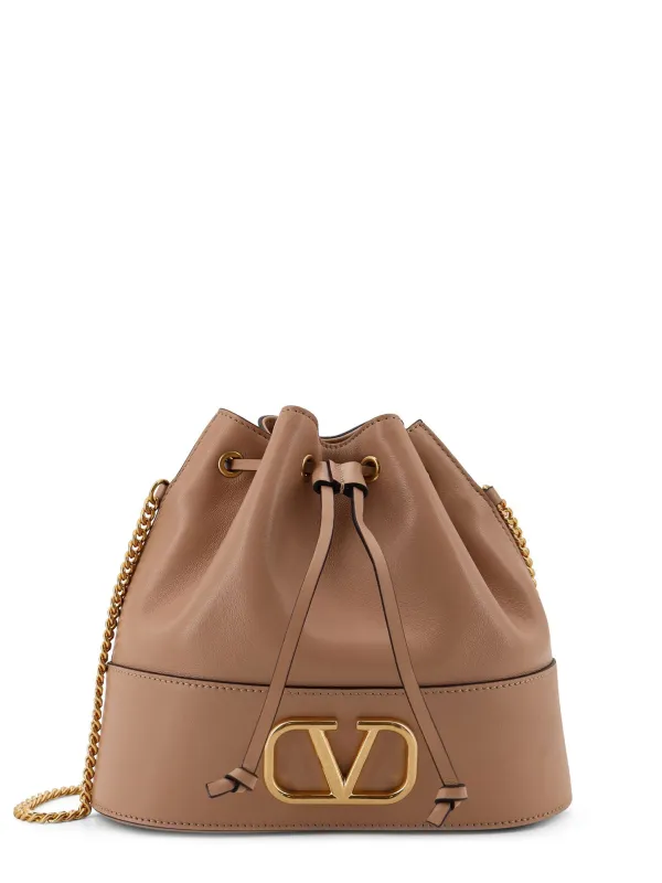 Leather Bucket Bag With Vlogo Signature sold by Wanan Luxury