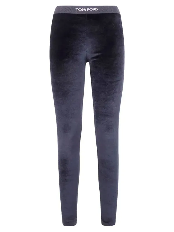 Stretch Lustrous Velour Signature Leggings sold by Wanan Luxury