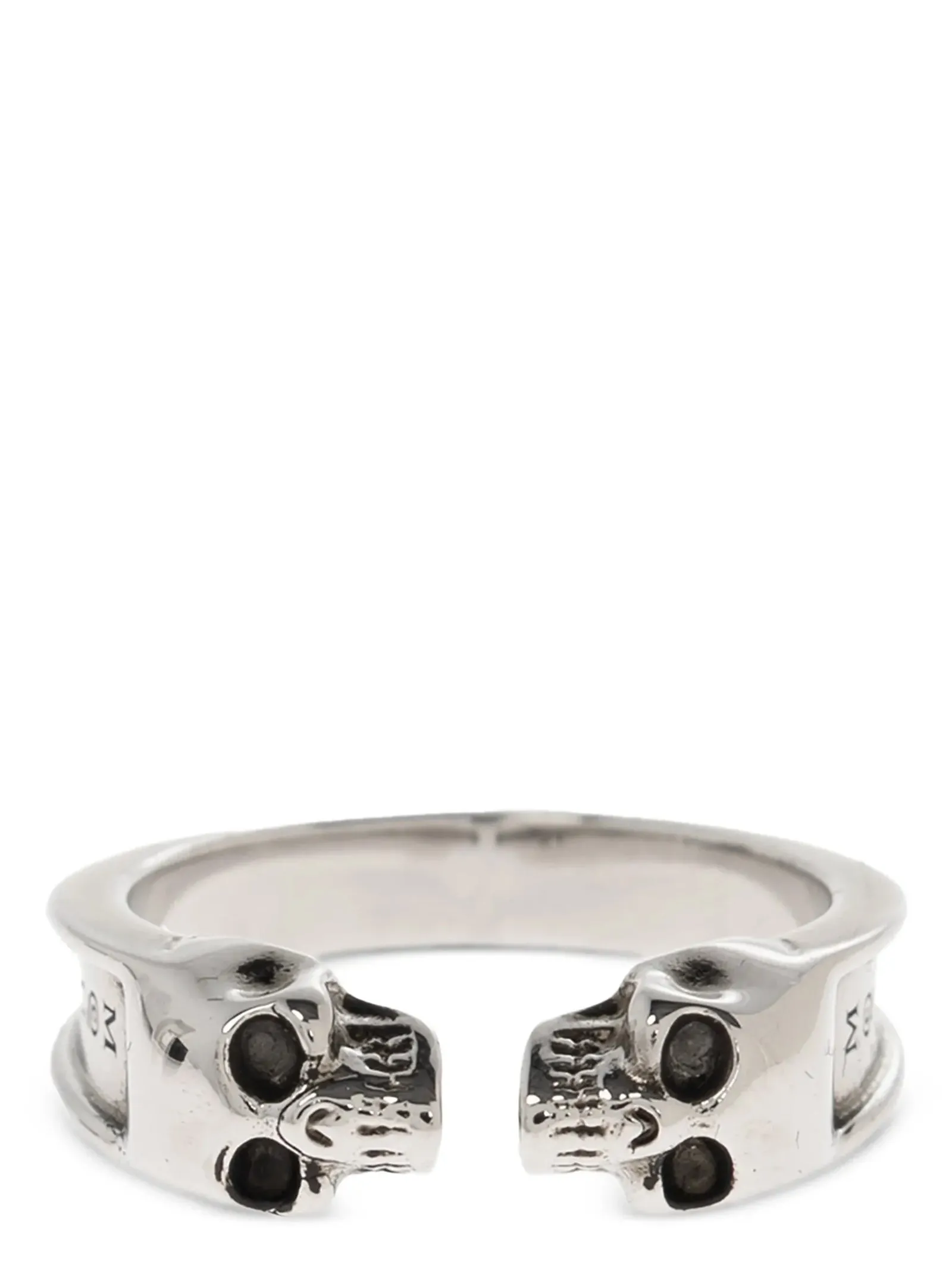 Thin Twin Skull Jewelry Silver sold by Wanan Luxury