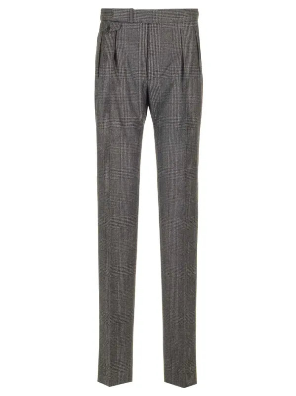 Prince Of Wales Trousers Grey sold by Wanan Luxury