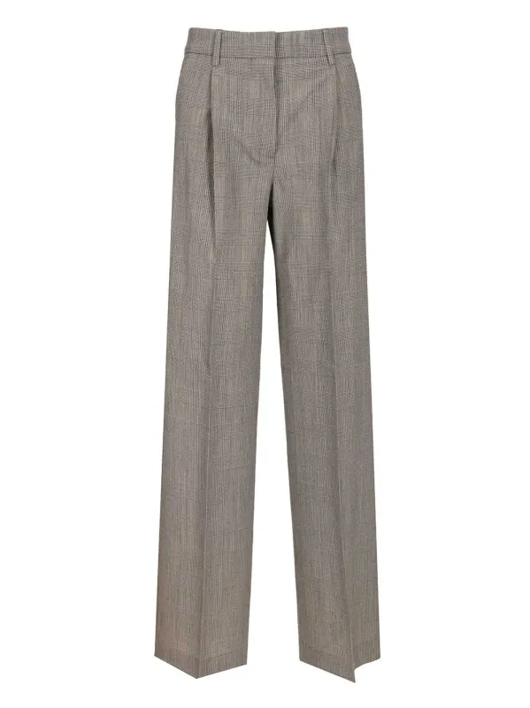 Oversized Prince Of Wales Trousers Grey made by Golden Goose