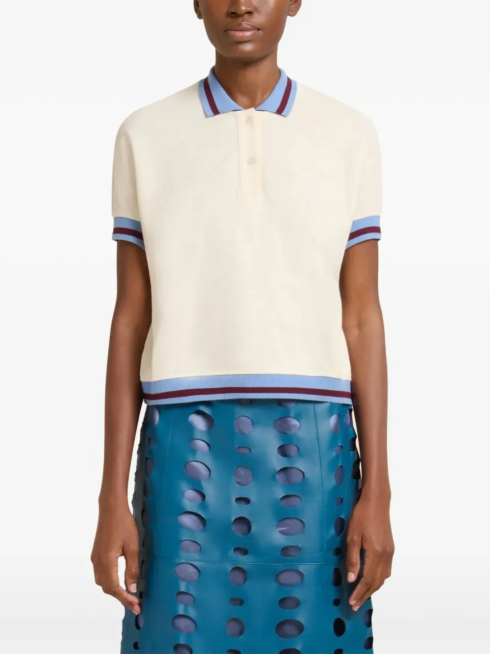 Striped Details Cotton PiquÉ Polo Shirt sold by Wanan Luxury product image thumbnail 4