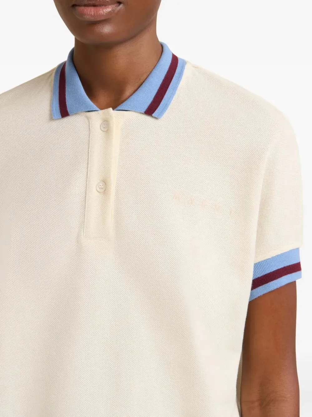 Striped Details Cotton PiquÉ Polo Shirt sold by Wanan Luxury product image thumbnail 2