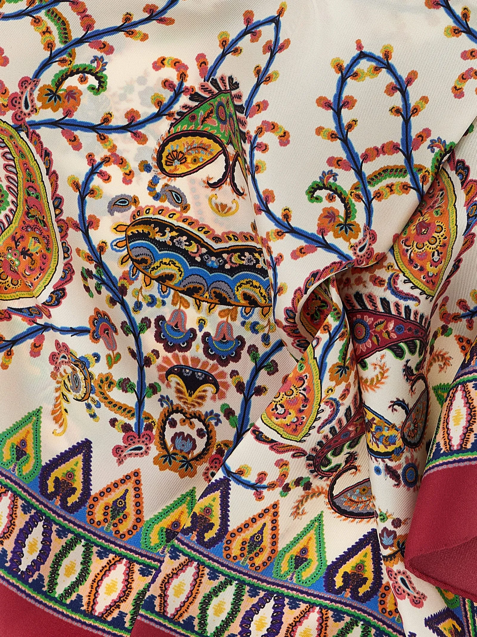 Floral Paisley Scarf Scarves And Foulards Multicolor sold by Wanan Luxury product image thumbnail 3