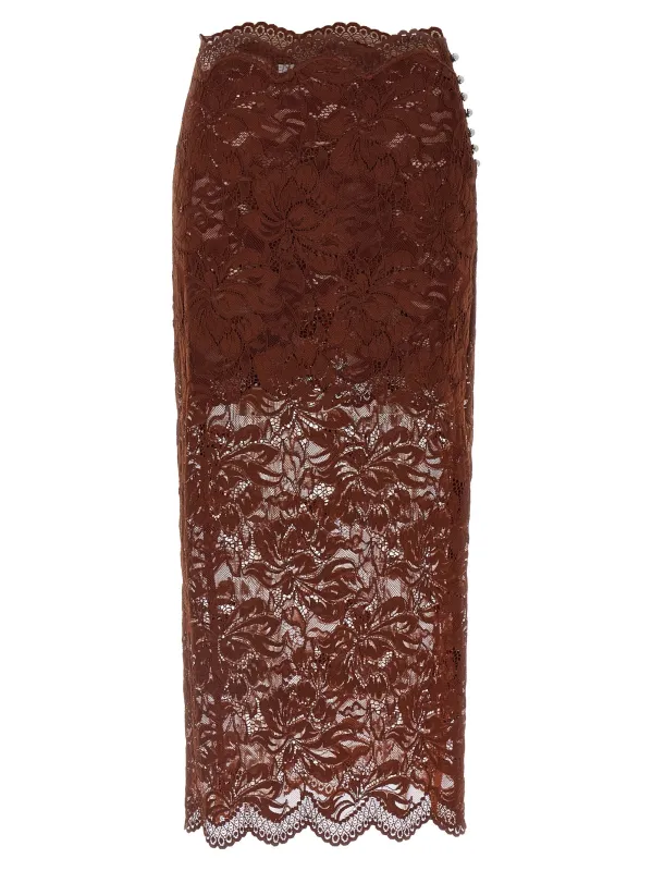 Lace Skirt Skirts Brown sold by Wanan Luxury