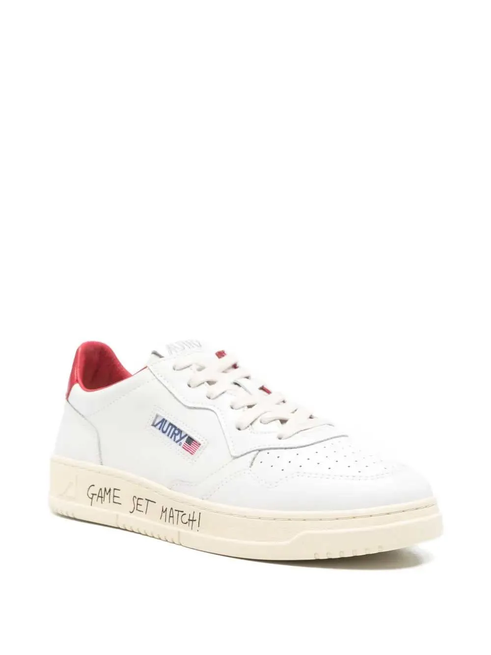 Medalist Sneaker With Perforated Red Detail sold by Wanan Luxury product image thumbnail 2