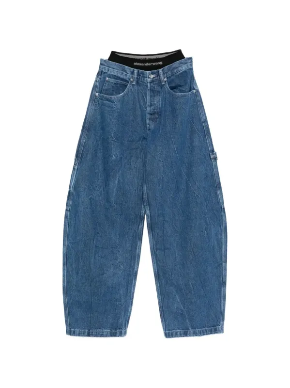 Pre-Styled Mid-Rise Oversized Jeans sold by Wanan Luxury