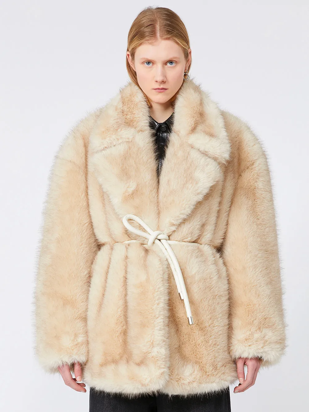 Belted Furry-Effect Heavy Jacket sold by Wanan Luxury product image thumbnail 2