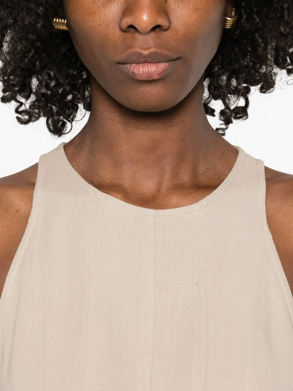 Linen Blend Long Dress sold by Wanan Luxury product image thumbnail 2