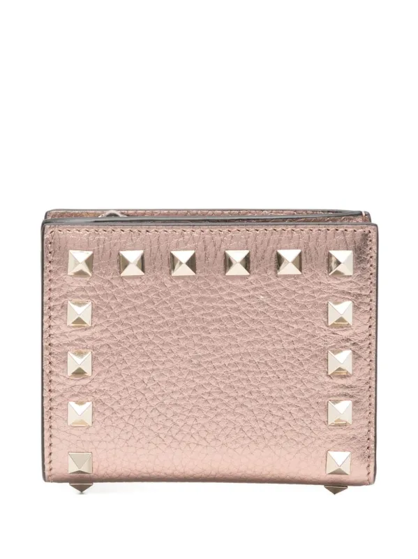 Rockstud Leather Flap Wallet sold by Wanan Luxury