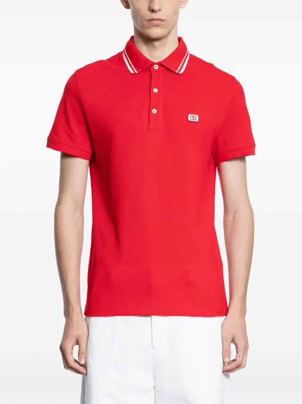 Vlogo Signature Piquet Cotton Polo Shirt made by Valentino