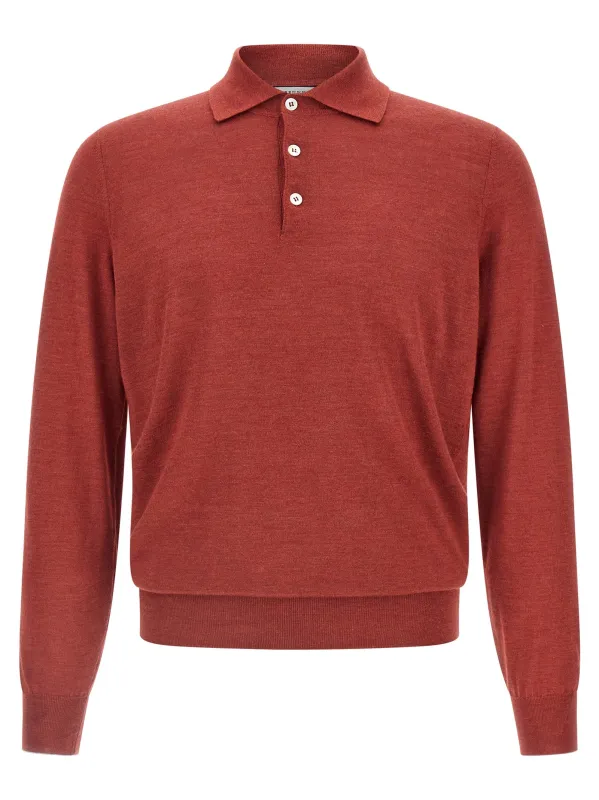 Shaved Knit Shirt Polo Red sold by Wanan Luxury
