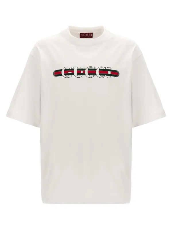 Gucci Web T-Shirt White sold by Wanan Luxury