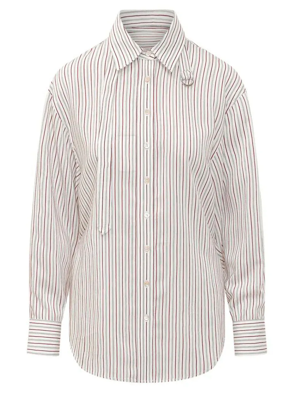 Aurora Cotton And Silk Striped Shirt sold by Wanan Luxury