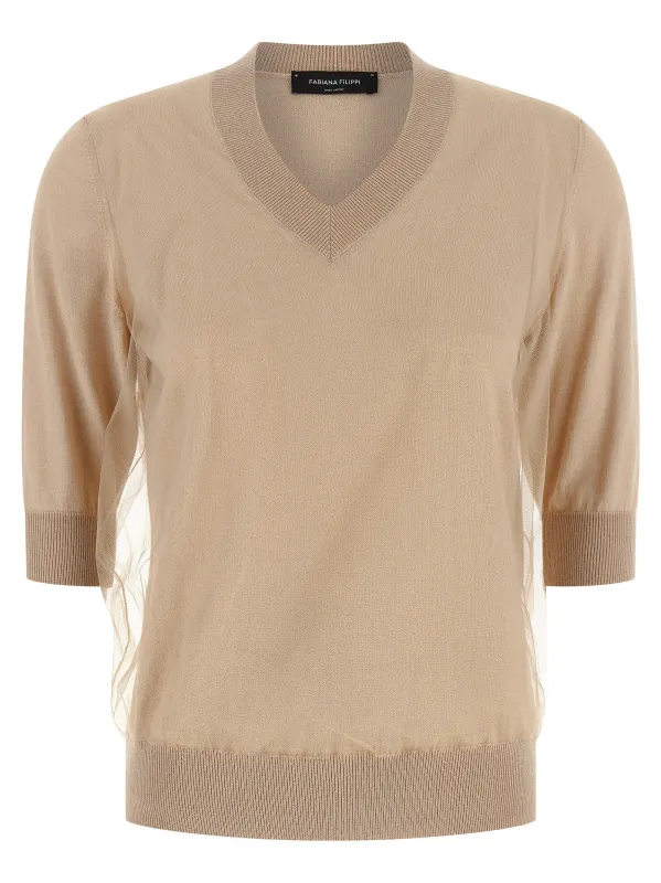 Double Layer Sweater Sweaters And Cardigans Beige sold by Wanan Luxury