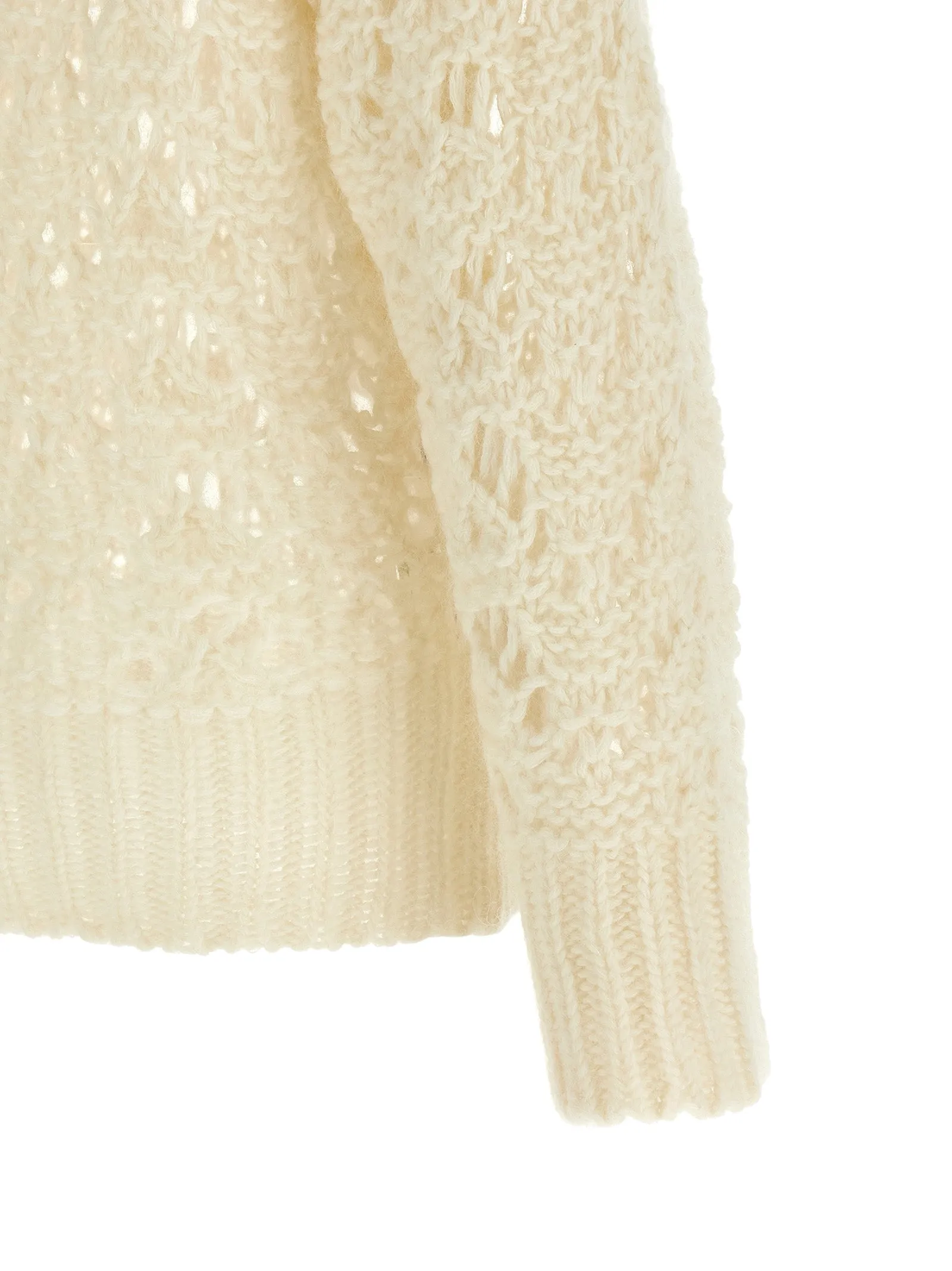 Platinum Mohair Sweater Sweaters And Cardigans Beige sold by Wanan Luxury product image thumbnail 4
