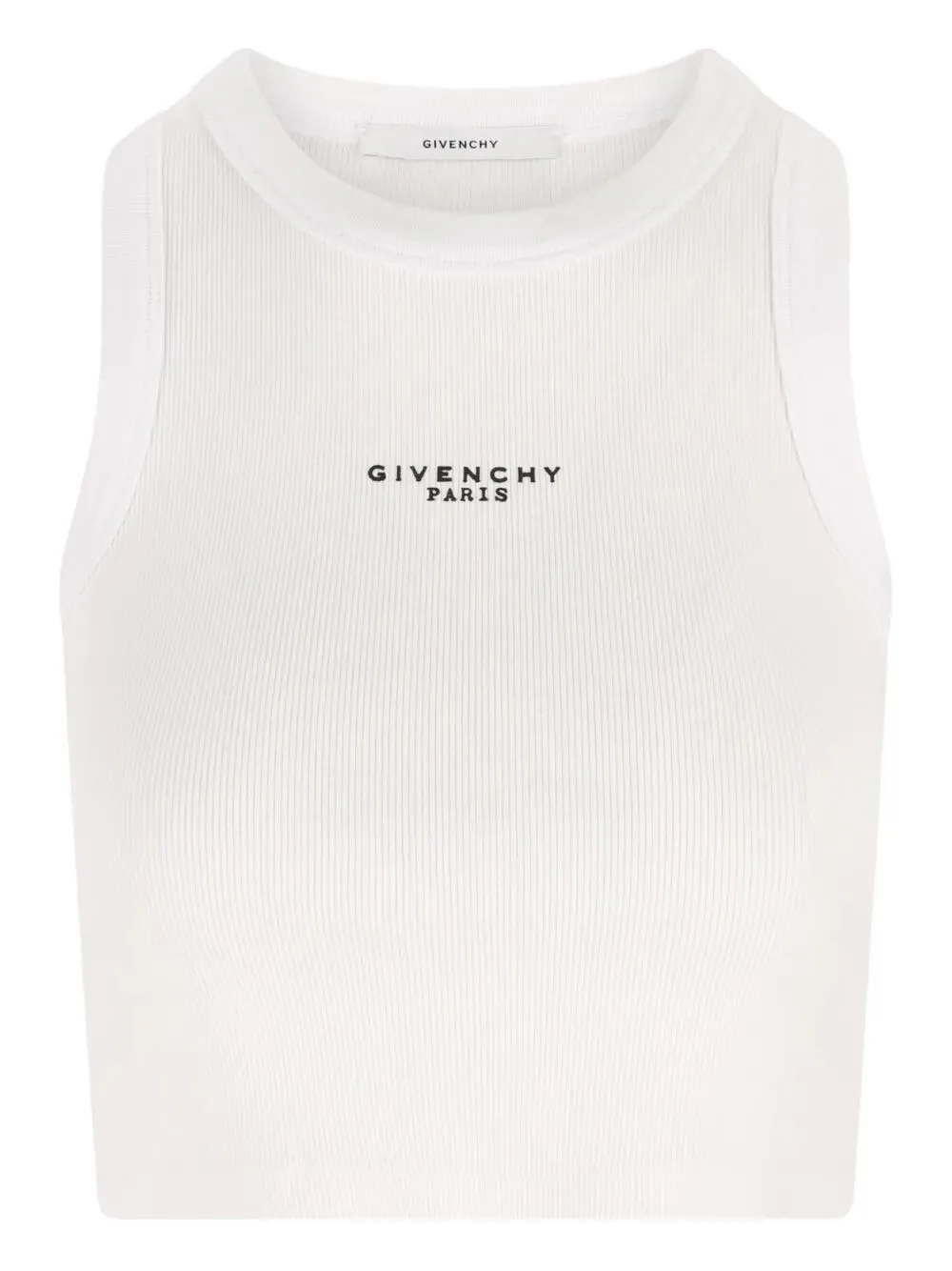 Cotton Cropped Tank Top With Givenchy Paris Print sold by Wanan Luxury