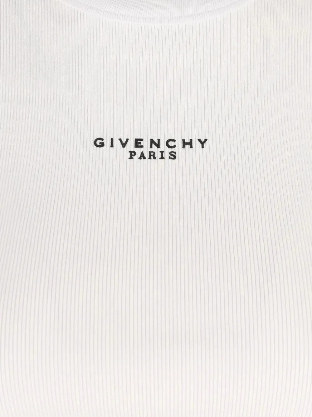 Cotton Cropped Tank Top With Givenchy Paris Print sold by Wanan Luxury product image thumbnail 3