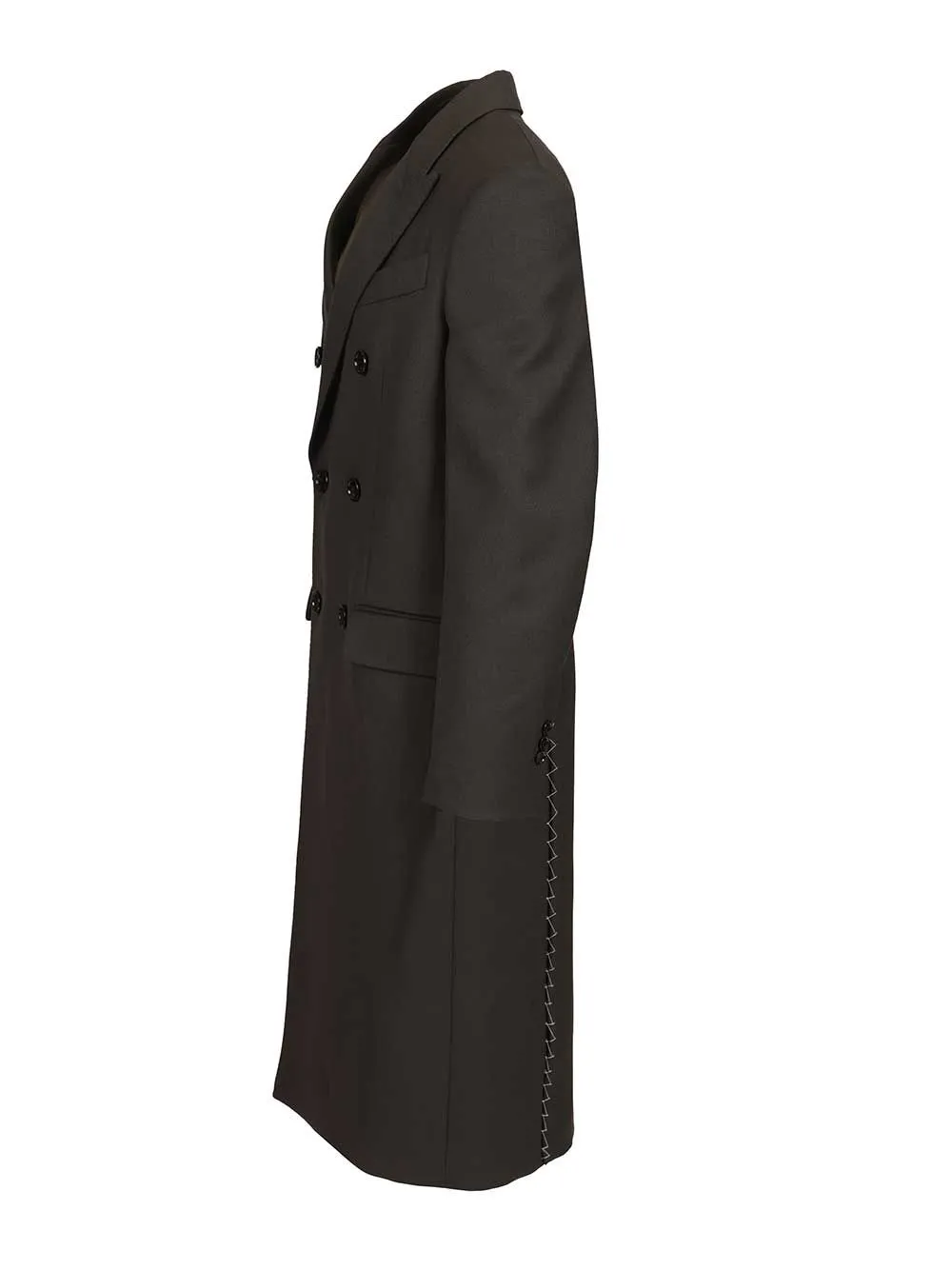 Double-Breasted Wool Coat Coats Grey sold by Wanan Luxury product image thumbnail 3