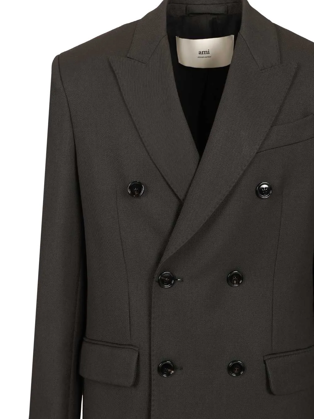 Double-Breasted Wool Coat Coats Grey sold by Wanan Luxury product image thumbnail 4
