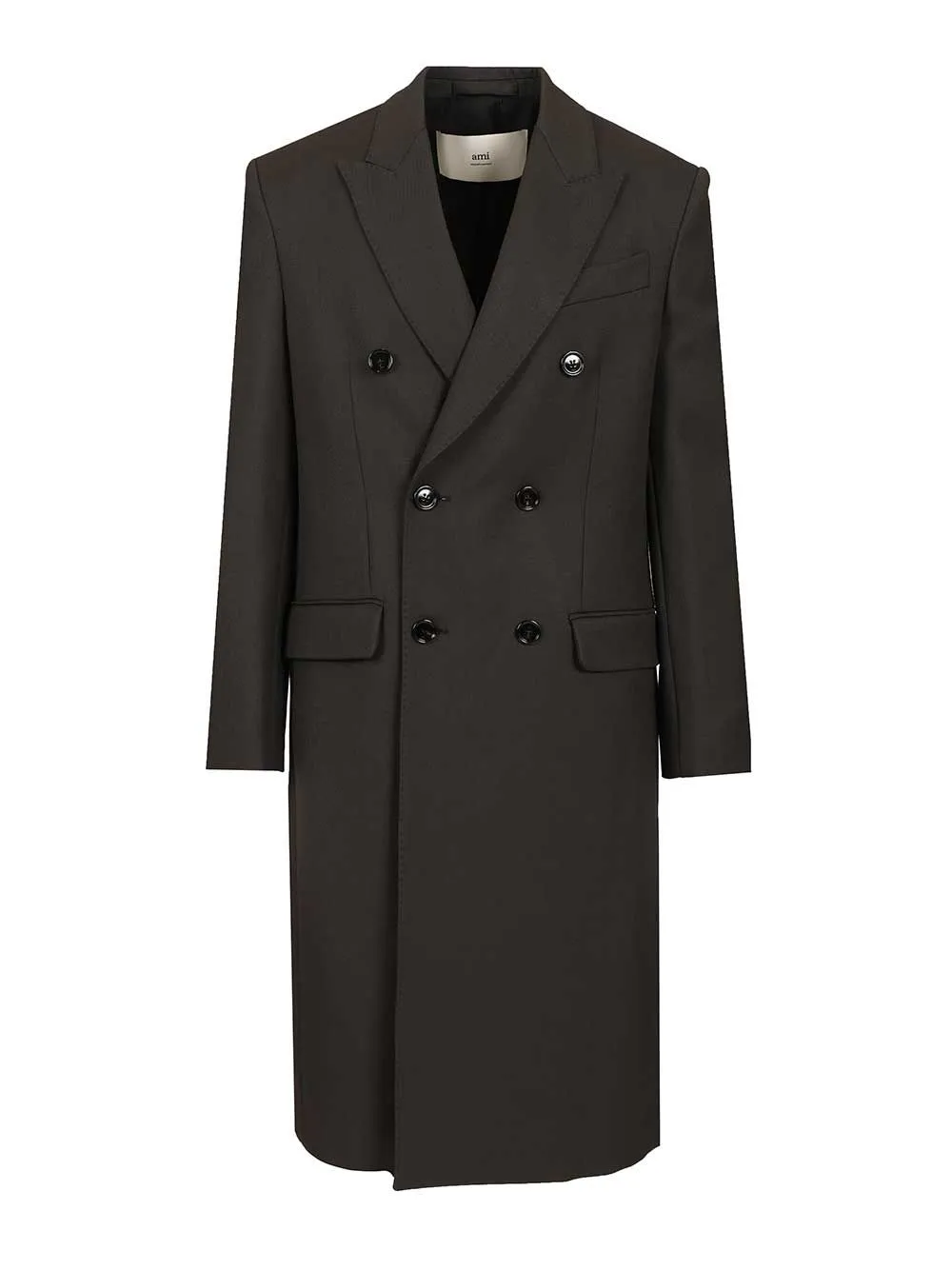 Double-Breasted Wool Coat Coats Grey sold by Wanan Luxury