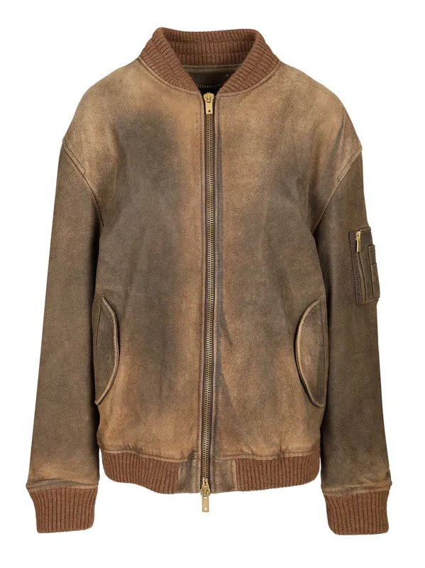 Leather Jacket Skirts Brown sold by Wanan Luxury