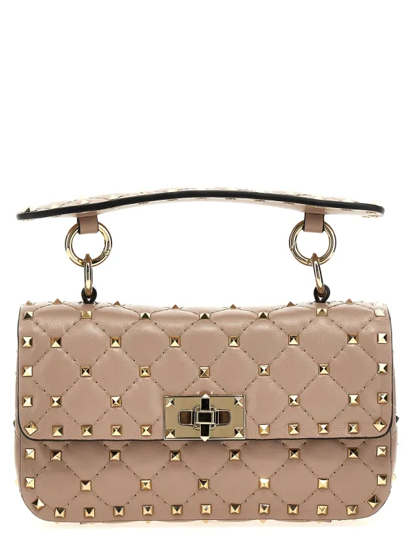 Rockstud Spike Hand Bags Pink made by Valentino Garavani